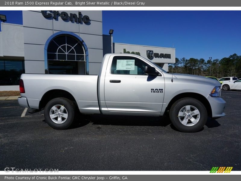 Bright Silver Metallic / Black/Diesel Gray 2018 Ram 1500 Express Regular Cab