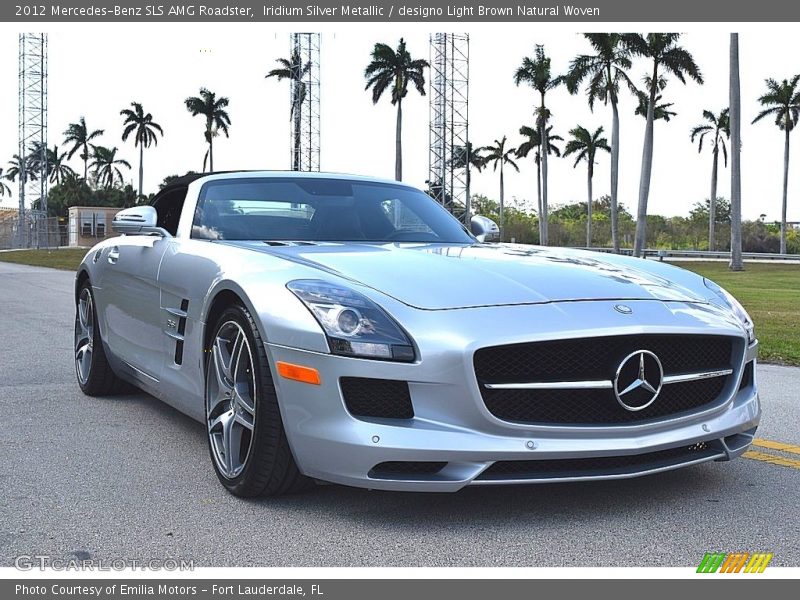 Iridium Silver Metallic / designo Light Brown Natural Woven 2012 Mercedes-Benz SLS AMG Roadster