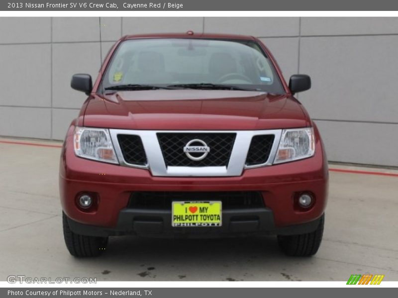 Cayenne Red / Beige 2013 Nissan Frontier SV V6 Crew Cab