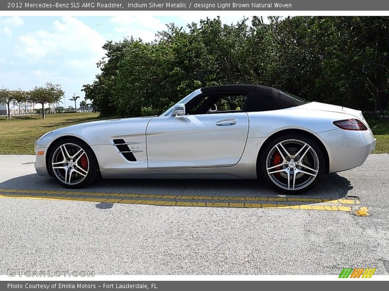 Iridium Silver Metallic / designo Light Brown Natural Woven 2012 Mercedes-Benz SLS AMG Roadster