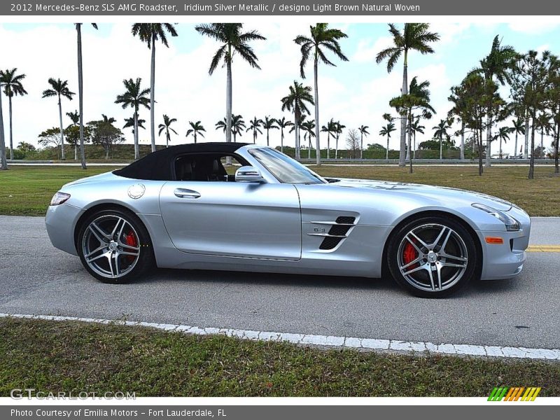 Iridium Silver Metallic / designo Light Brown Natural Woven 2012 Mercedes-Benz SLS AMG Roadster