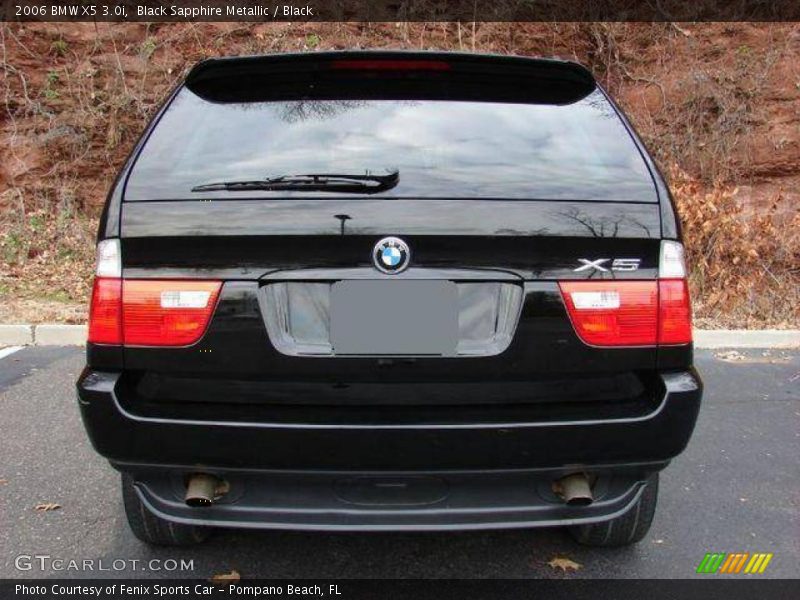 Black Sapphire Metallic / Black 2006 BMW X5 3.0i