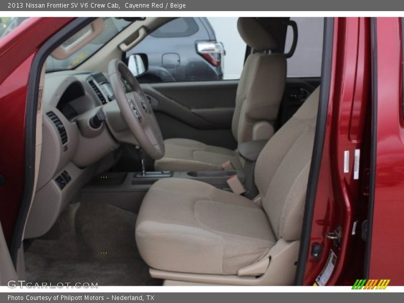 Cayenne Red / Beige 2013 Nissan Frontier SV V6 Crew Cab