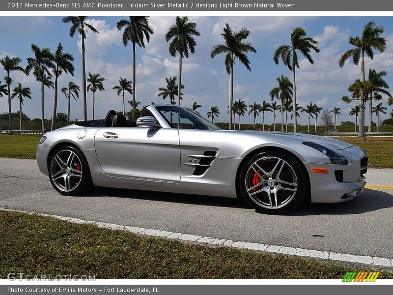 Iridium Silver Metallic / designo Light Brown Natural Woven 2012 Mercedes-Benz SLS AMG Roadster