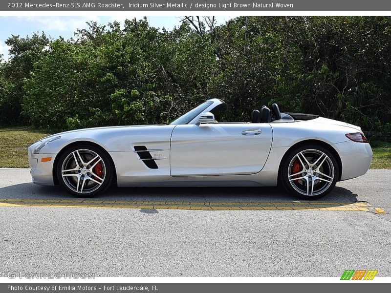 Iridium Silver Metallic / designo Light Brown Natural Woven 2012 Mercedes-Benz SLS AMG Roadster