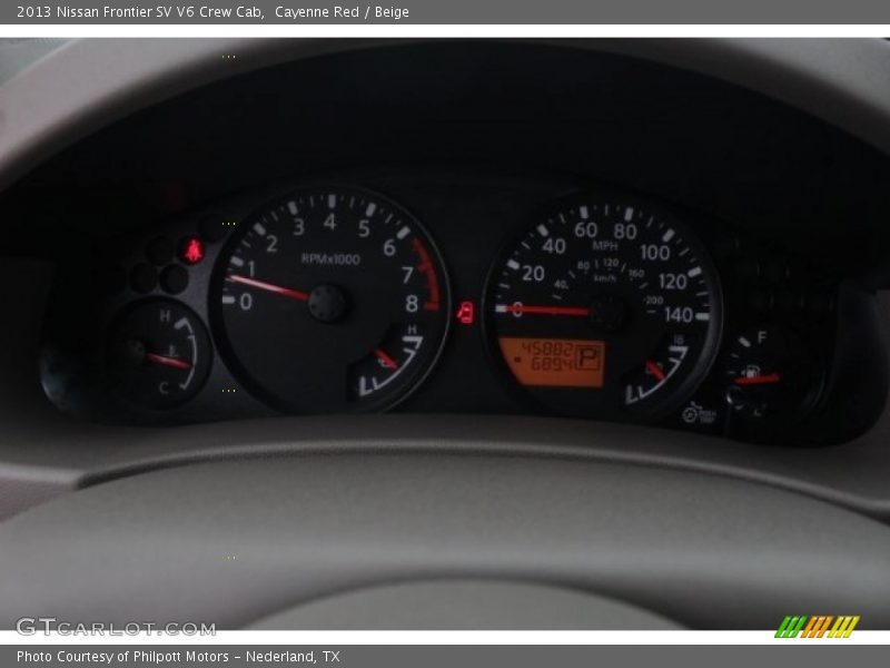 Cayenne Red / Beige 2013 Nissan Frontier SV V6 Crew Cab