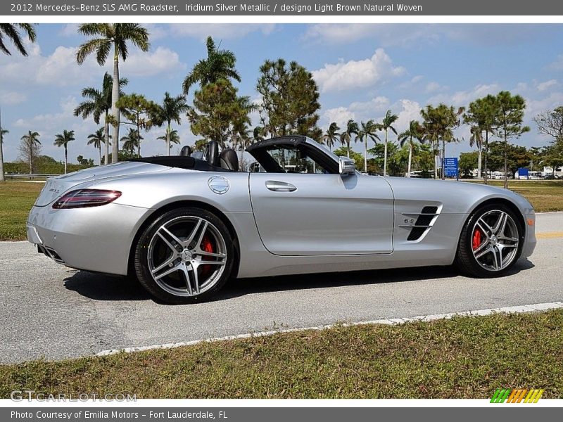 Iridium Silver Metallic / designo Light Brown Natural Woven 2012 Mercedes-Benz SLS AMG Roadster