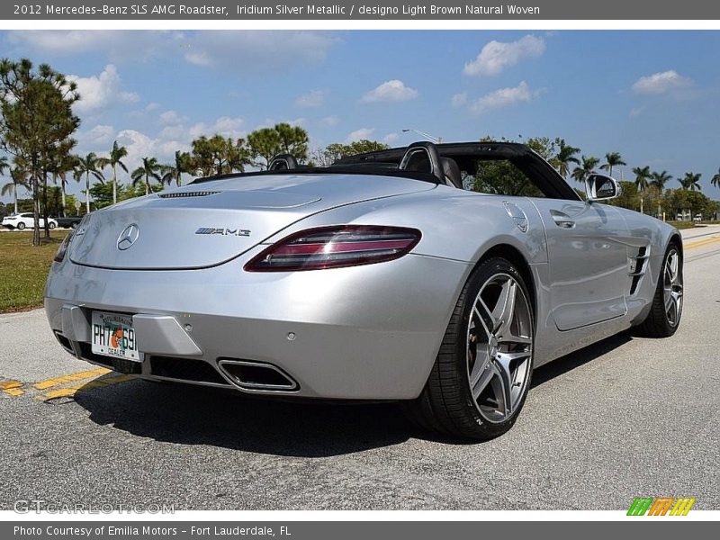 Iridium Silver Metallic / designo Light Brown Natural Woven 2012 Mercedes-Benz SLS AMG Roadster