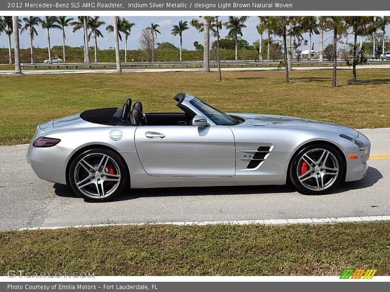 Iridium Silver Metallic / designo Light Brown Natural Woven 2012 Mercedes-Benz SLS AMG Roadster