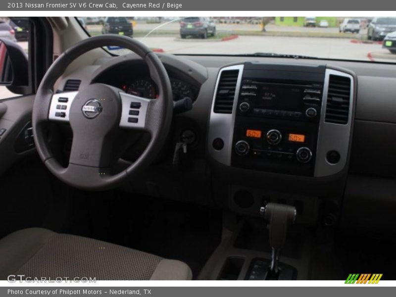 Cayenne Red / Beige 2013 Nissan Frontier SV V6 Crew Cab