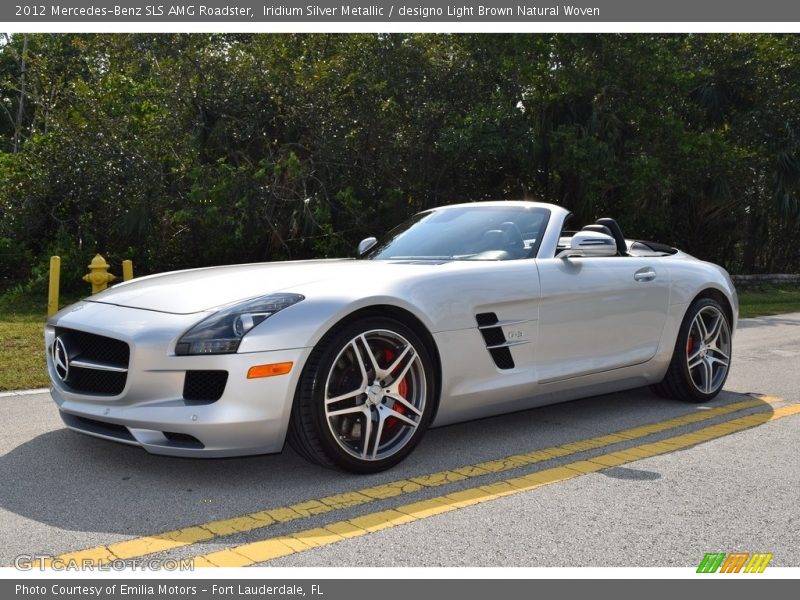 Iridium Silver Metallic / designo Light Brown Natural Woven 2012 Mercedes-Benz SLS AMG Roadster