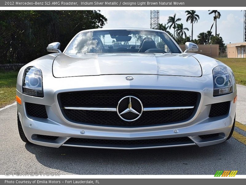 Iridium Silver Metallic / designo Light Brown Natural Woven 2012 Mercedes-Benz SLS AMG Roadster