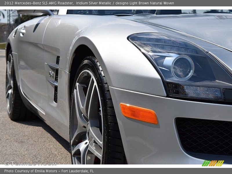 Iridium Silver Metallic / designo Light Brown Natural Woven 2012 Mercedes-Benz SLS AMG Roadster