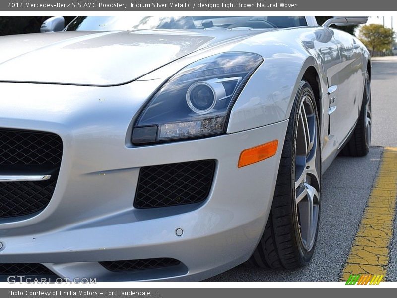 Iridium Silver Metallic / designo Light Brown Natural Woven 2012 Mercedes-Benz SLS AMG Roadster