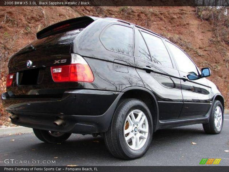 Black Sapphire Metallic / Black 2006 BMW X5 3.0i