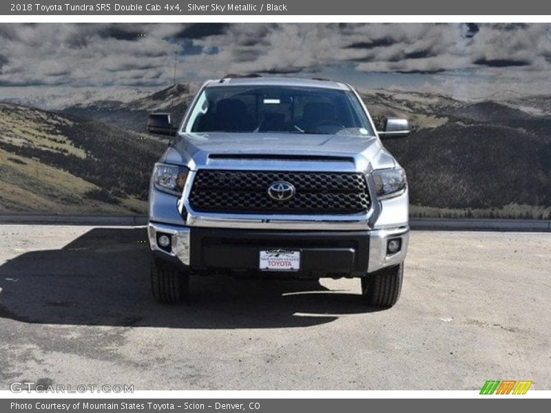 Silver Sky Metallic / Black 2018 Toyota Tundra SR5 Double Cab 4x4
