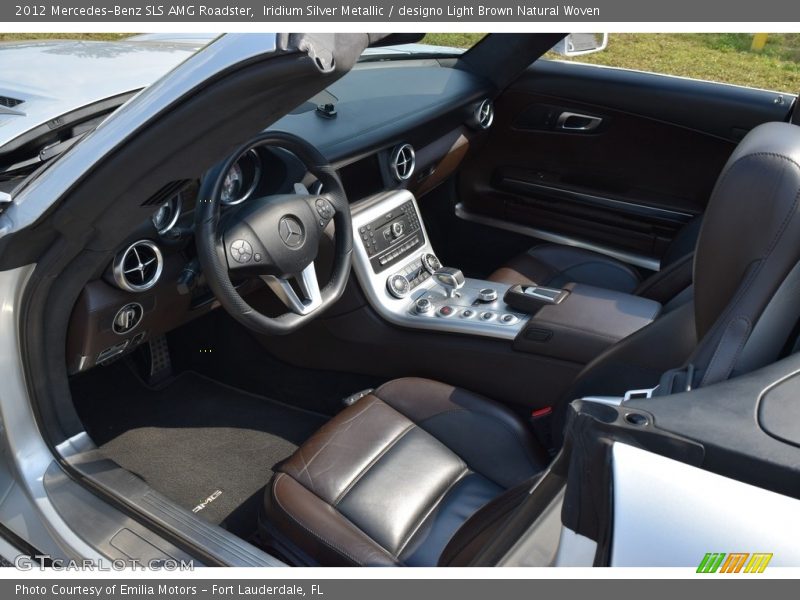 Iridium Silver Metallic / designo Light Brown Natural Woven 2012 Mercedes-Benz SLS AMG Roadster