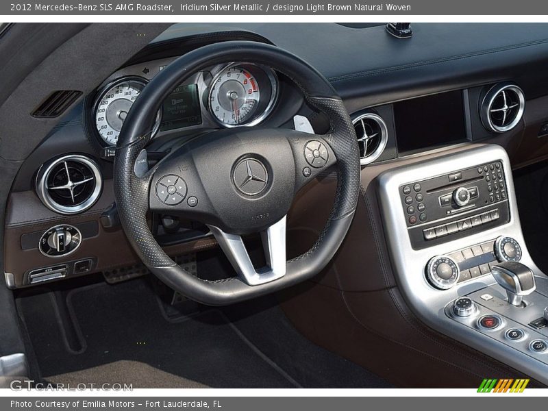 Iridium Silver Metallic / designo Light Brown Natural Woven 2012 Mercedes-Benz SLS AMG Roadster