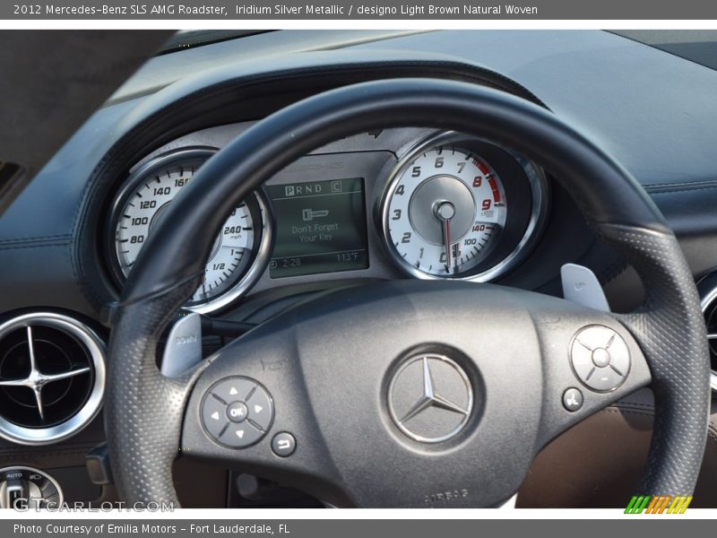 Iridium Silver Metallic / designo Light Brown Natural Woven 2012 Mercedes-Benz SLS AMG Roadster