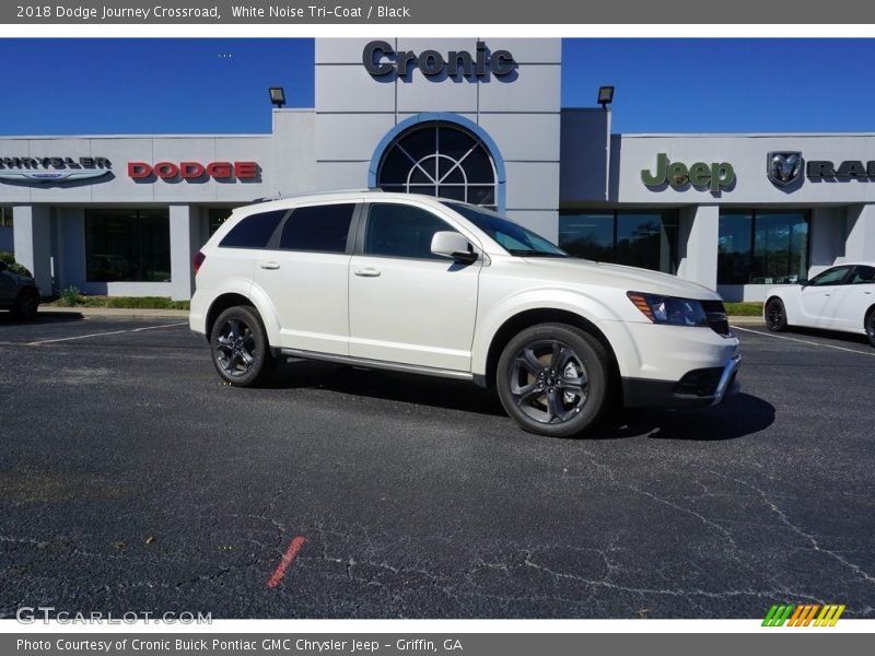 White Noise Tri-Coat / Black 2018 Dodge Journey Crossroad