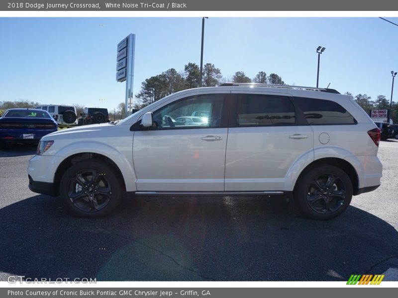 White Noise Tri-Coat / Black 2018 Dodge Journey Crossroad