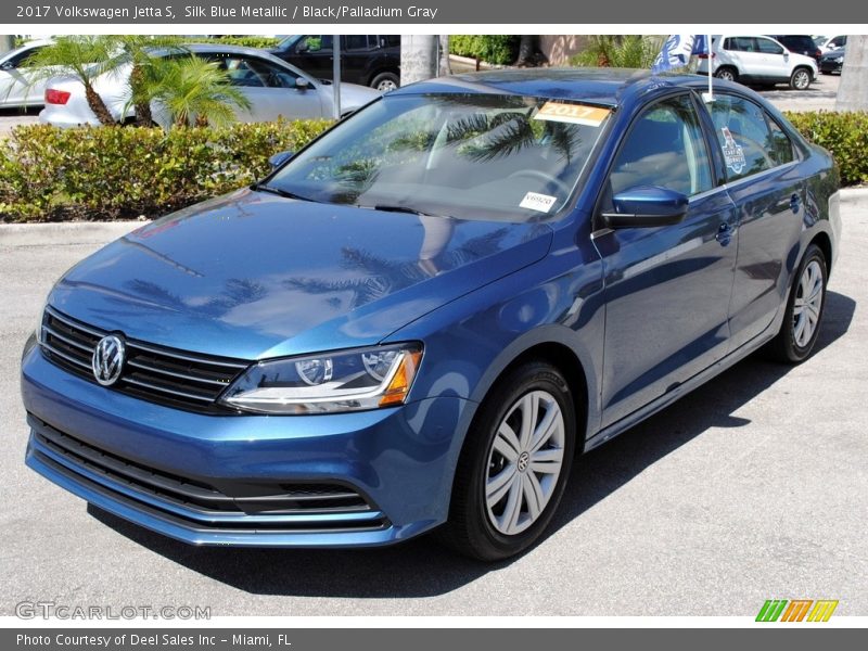 Silk Blue Metallic / Black/Palladium Gray 2017 Volkswagen Jetta S