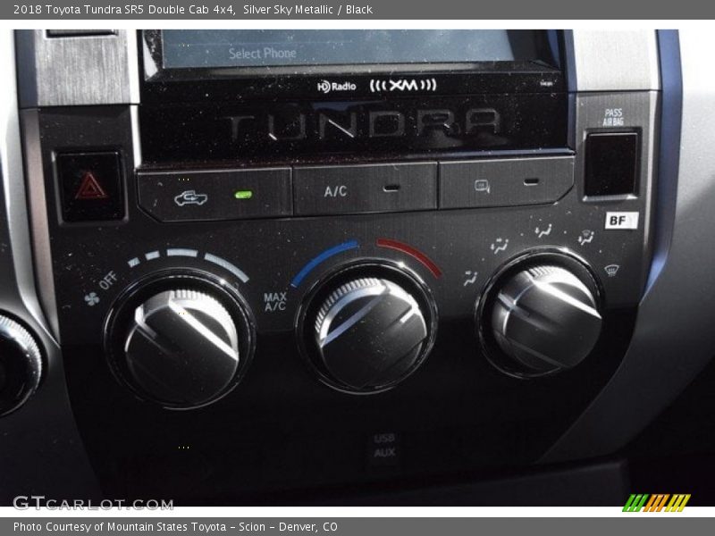 Silver Sky Metallic / Black 2018 Toyota Tundra SR5 Double Cab 4x4