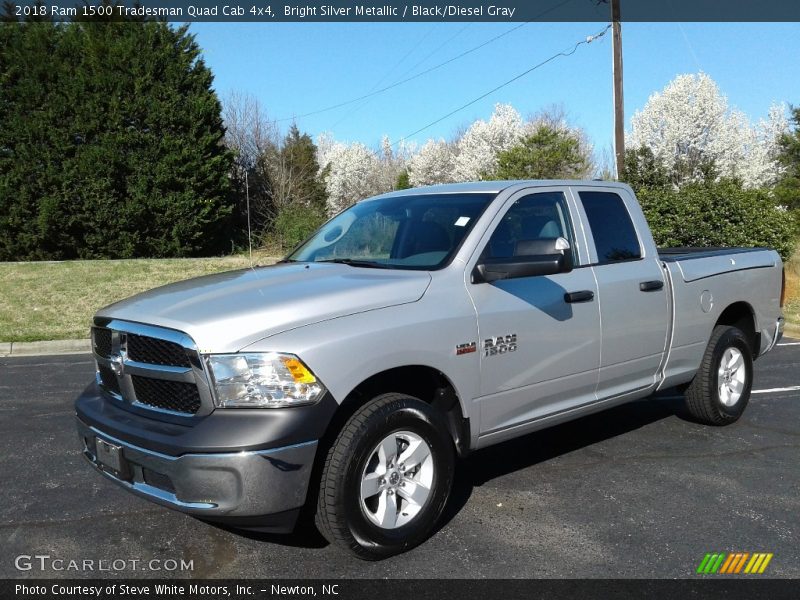 Bright Silver Metallic / Black/Diesel Gray 2018 Ram 1500 Tradesman Quad Cab 4x4