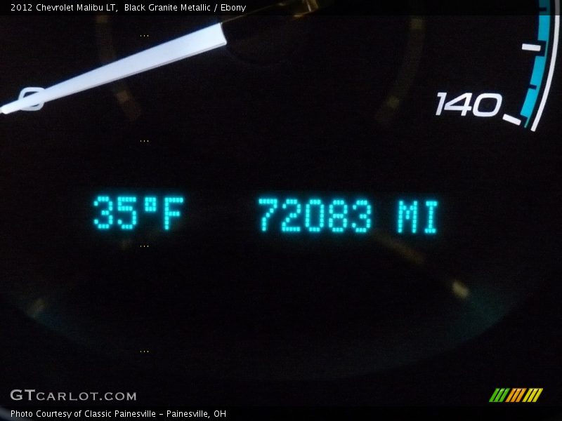 Black Granite Metallic / Ebony 2012 Chevrolet Malibu LT