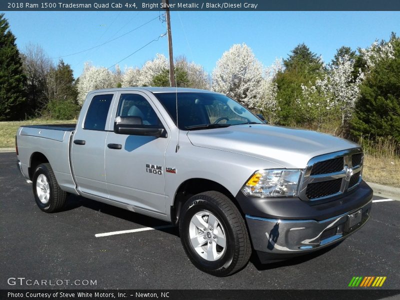 Bright Silver Metallic / Black/Diesel Gray 2018 Ram 1500 Tradesman Quad Cab 4x4