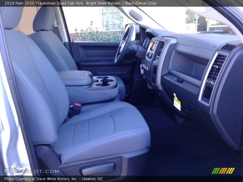 Bright Silver Metallic / Black/Diesel Gray 2018 Ram 1500 Tradesman Quad Cab 4x4