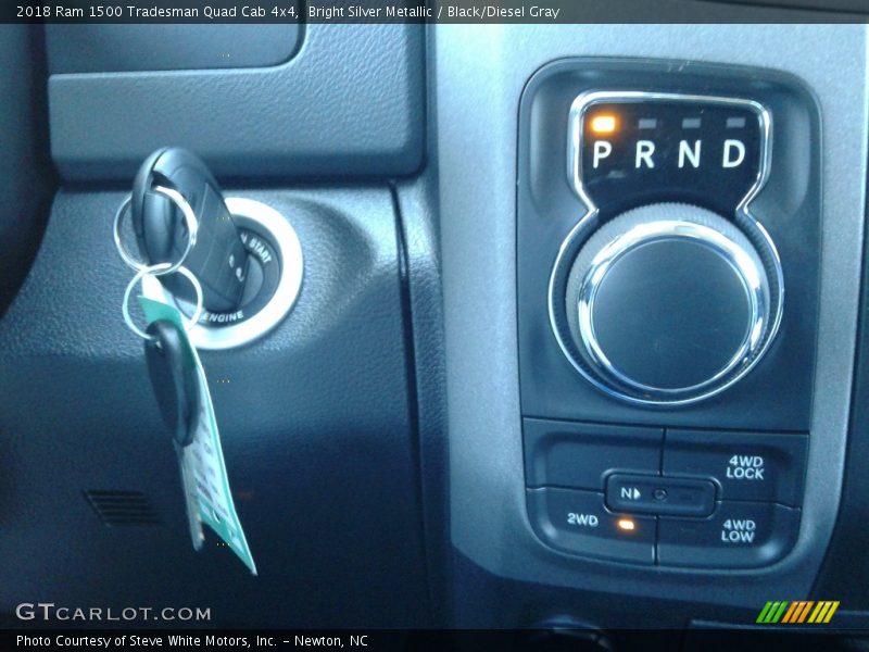 Bright Silver Metallic / Black/Diesel Gray 2018 Ram 1500 Tradesman Quad Cab 4x4