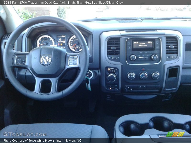 Bright Silver Metallic / Black/Diesel Gray 2018 Ram 1500 Tradesman Quad Cab 4x4