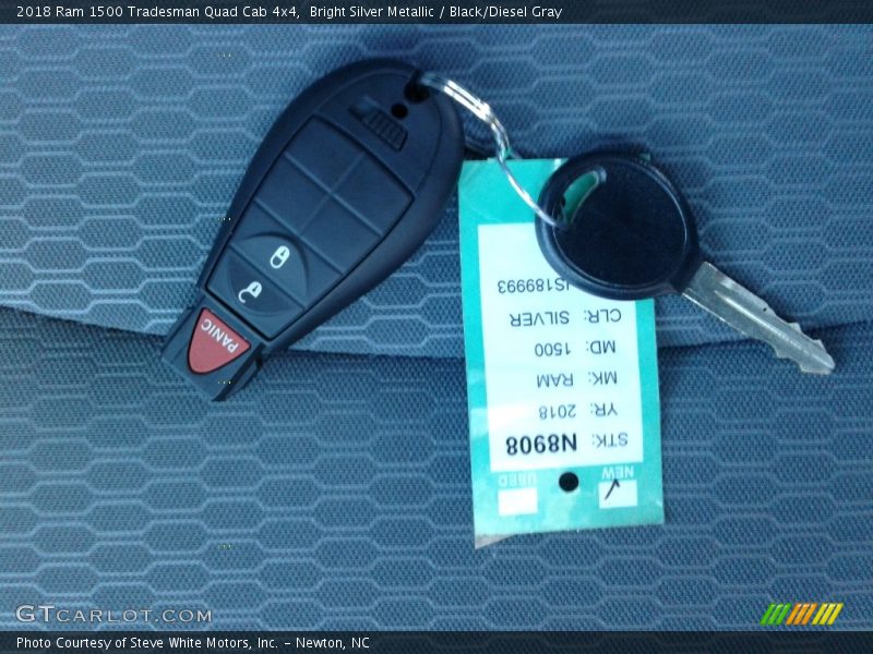 Bright Silver Metallic / Black/Diesel Gray 2018 Ram 1500 Tradesman Quad Cab 4x4