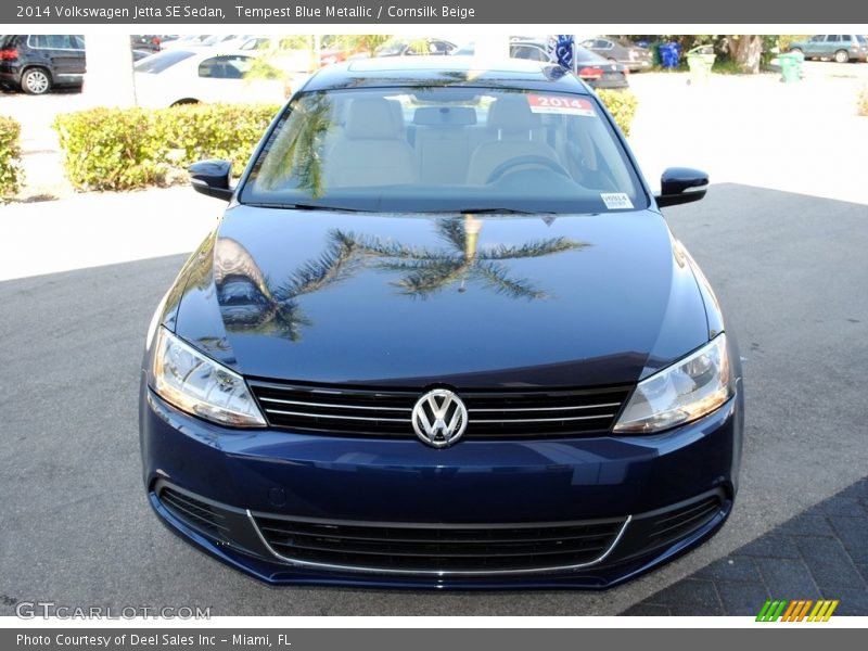 Tempest Blue Metallic / Cornsilk Beige 2014 Volkswagen Jetta SE Sedan