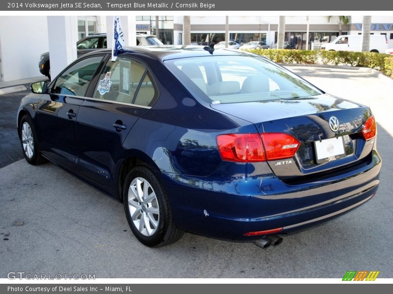 Tempest Blue Metallic / Cornsilk Beige 2014 Volkswagen Jetta SE Sedan