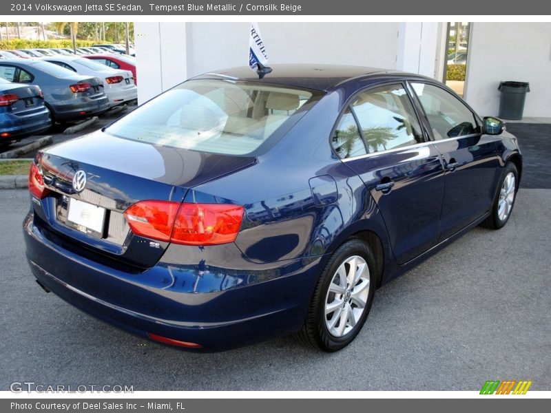Tempest Blue Metallic / Cornsilk Beige 2014 Volkswagen Jetta SE Sedan
