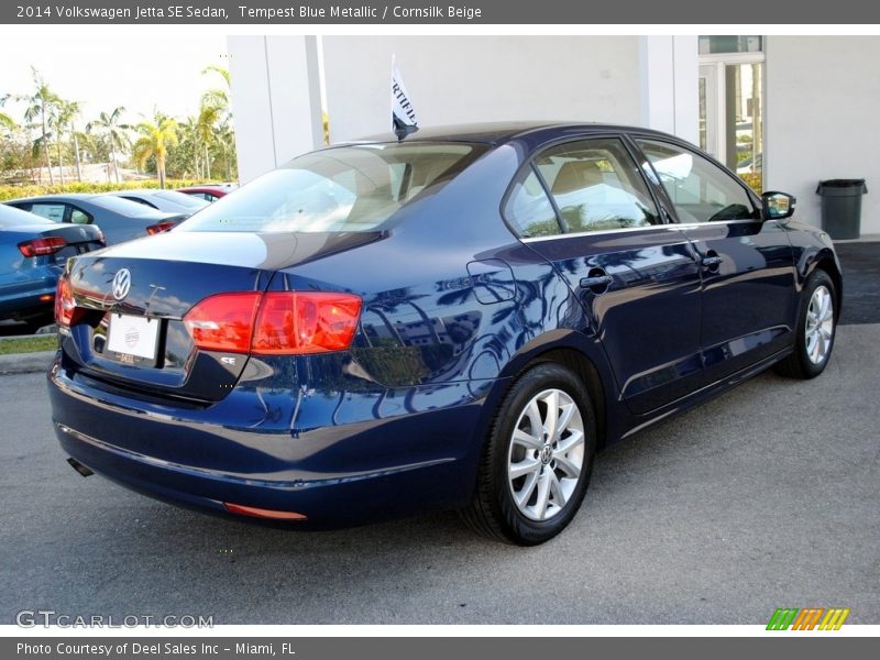 Tempest Blue Metallic / Cornsilk Beige 2014 Volkswagen Jetta SE Sedan
