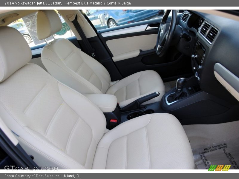 Tempest Blue Metallic / Cornsilk Beige 2014 Volkswagen Jetta SE Sedan