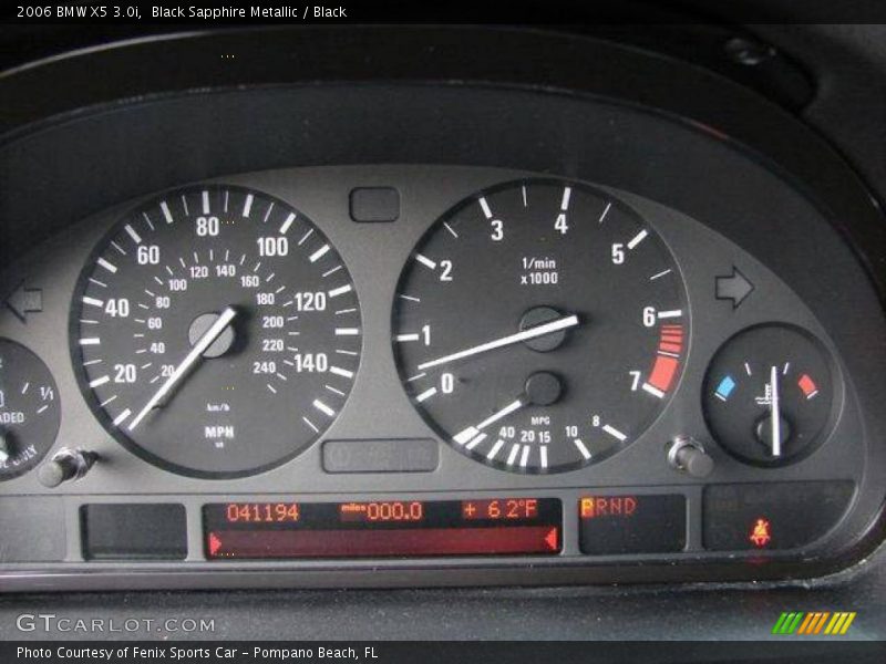 Black Sapphire Metallic / Black 2006 BMW X5 3.0i