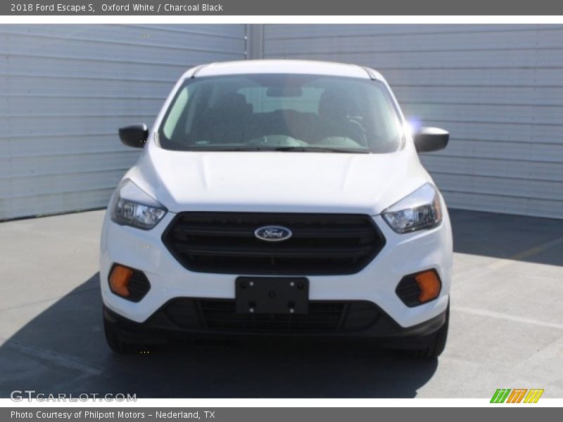 Oxford White / Charcoal Black 2018 Ford Escape S