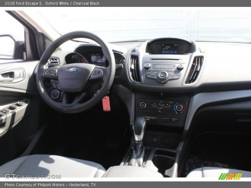 Oxford White / Charcoal Black 2018 Ford Escape S