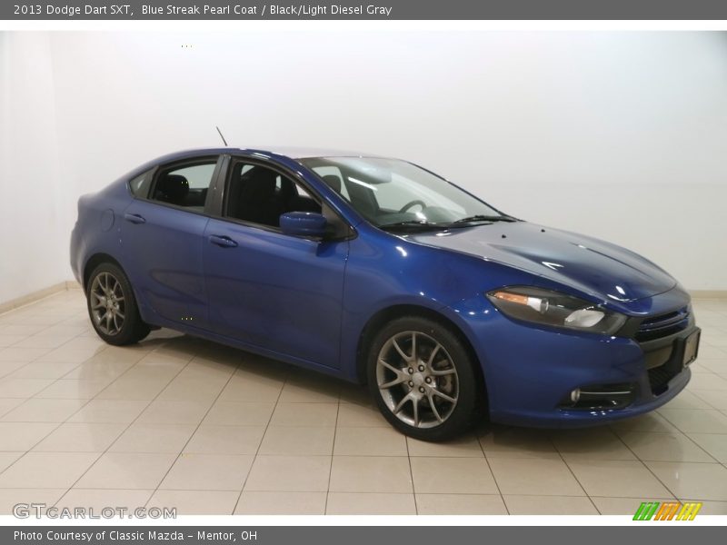 Blue Streak Pearl Coat / Black/Light Diesel Gray 2013 Dodge Dart SXT