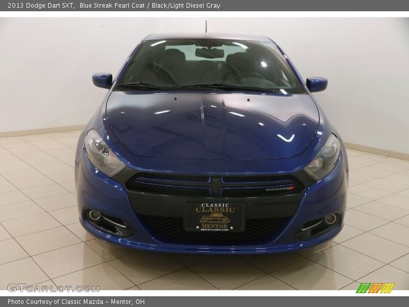 Blue Streak Pearl Coat / Black/Light Diesel Gray 2013 Dodge Dart SXT