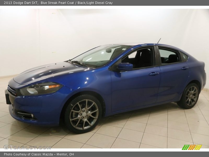 Blue Streak Pearl Coat / Black/Light Diesel Gray 2013 Dodge Dart SXT