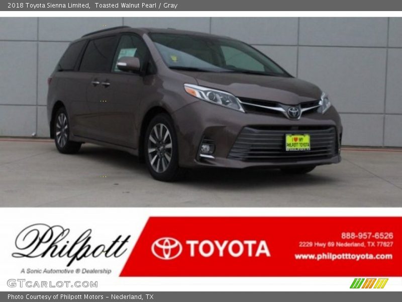 Toasted Walnut Pearl / Gray 2018 Toyota Sienna Limited