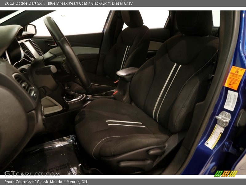 Blue Streak Pearl Coat / Black/Light Diesel Gray 2013 Dodge Dart SXT