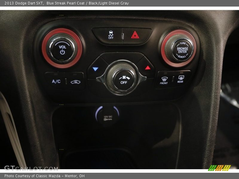 Blue Streak Pearl Coat / Black/Light Diesel Gray 2013 Dodge Dart SXT