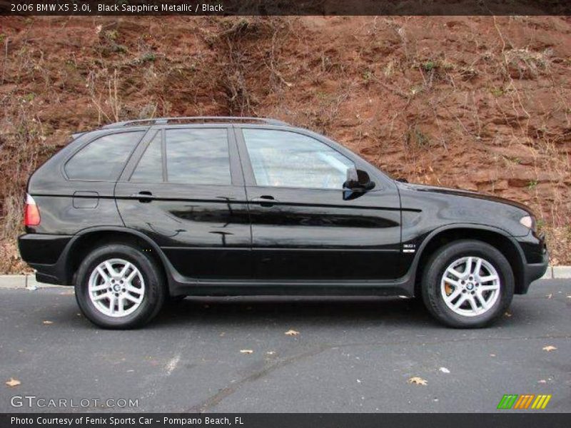 Black Sapphire Metallic / Black 2006 BMW X5 3.0i