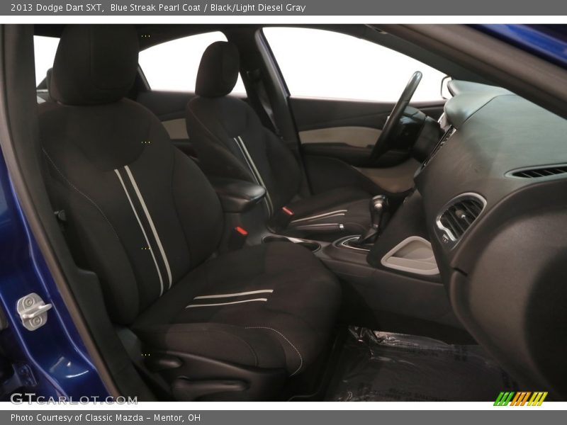 Blue Streak Pearl Coat / Black/Light Diesel Gray 2013 Dodge Dart SXT